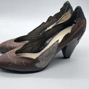 Urban Outfitters Brown and Grey Women's Heels